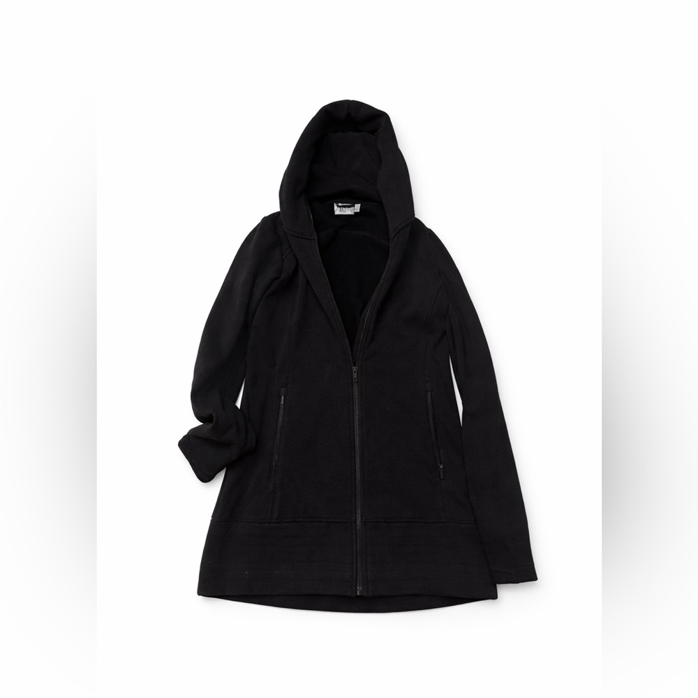 Athleta Dark Charcoal Zip-Up Hoodie | Soft Stretch Active Jacket